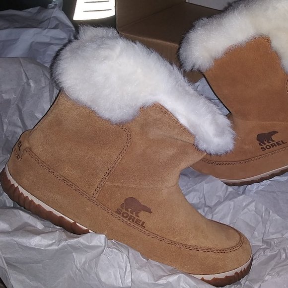 SOREL "out n abouts" Ladies sz 8.5 Camel Brown, Pre-owned - Picture 2 of 4